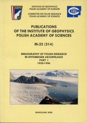 Bibliography of Polish Research in Spitsbergen Archipelago. Part I: 1930-1996