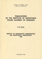 Results of Geomagnetic Observations, Hel Geophysical Observatory, 1998