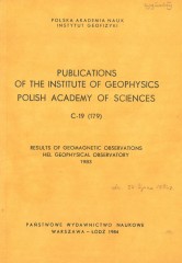 Results of Geomagnetic Observations, Hel Geophysical Observatory 1983