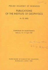 Symposium on Geodynamics. Jabłonna, 13-15 April 1981
