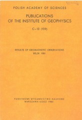 Results of Geomagnetic Observations. Belsk 1981