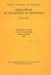Atmospheric Ozone, Optics of Atmosphere, Solar Radiation, 1981