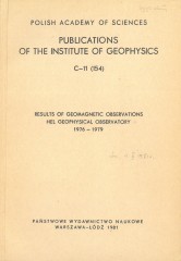 Results of Geomagnetic Observations. Hel Geophysical Observatory 1976-1979