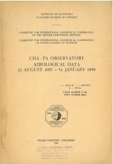 Cha-Pa Observatory Aerological Data, 12 August 1957 – 31 January 1959