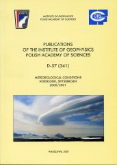 Meteorological Conditions, Hornsund, Spitsbergen 2000/2001