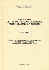 Results of Geomagnetic Observations, Polish Polar Station, Hornsund, Spitsbergen 1999