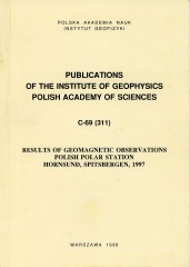 Results of Geomagnetic Observations, Polish Polar Station, Hornsund, Spitsbergen, 1997