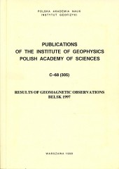Results of Geomagnetic Observations, Belsk 1997
