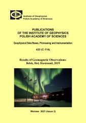 Results of Geomagnetic Observations: Belsk, Hel, Hornsund, 2019