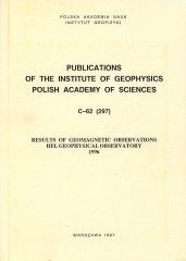 Results of Geomagnetic Observations, Hel Geophysical Observatory 1996