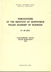 Atmospheric Ozone, Solar Radiation, 1996