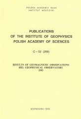 Results of Geomagnetic Observations, Hel Geophysical Observatory 1993