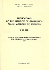 Results of Geomagnetic Observations, Hel Geophysical Observatory 1995