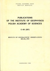 Results of Geomagnetic Observations, Belsk 1995