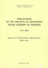 Results of Geomagnetic Observations, Belsk1993