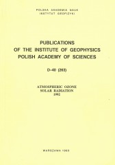Atmospheric Ozone, Solar Radiation, 1992