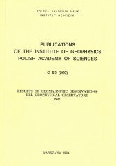 Results of Geomagnetic Observations, Hel Geophysical Observatory 1992