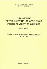 Results of Geomagnetic Observations, Belsk 1992