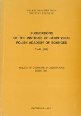 Results of Geomagnetic Observations, Belsk 1991