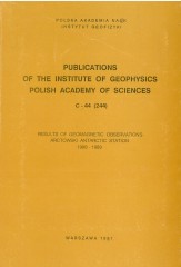 Results of Geomagnetic Observations, Arctowski Antarctic Station 1988-1989