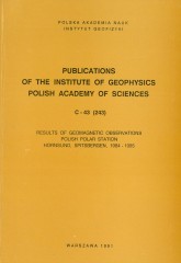 Results of Geomagnetic Observations, Polish Polar Station, Hornsund, Spitsbergen, 1984-1985