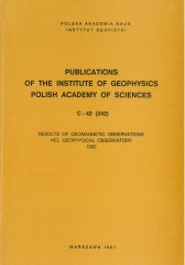 Results of Geomagnetic Observations, Hel Geophysical Observatory 1990