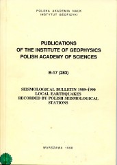 Seismological Bulletin 1989-1990. Local Earthquakes Recorded by Polish Seismological Stations