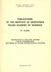 Seismological Bulletin 1987/1988. Local Earthquakes Recorded by Polish Seismological Stations