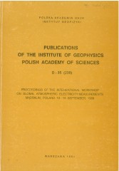 Proceedings of the International Workshop on Global Atmospheric Electricity Measurements. Mądralin, Poland, 10-16 September 1989