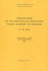 Atmospheric Ozone, Solar Radiation, 1989