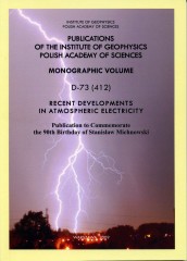 Recent Developments in Atmospheric Electricity (Publication to Commemorate the 90th Birthday of Stanisław Michnowski)