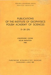 Atmospheric Ozone, Solar Radiation, 1986