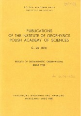Results of Geomagnetic Observations, Belsk 1985