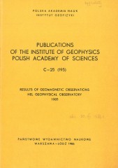 Results of Geomagnetic Observations, Hel Geophysical Observatory 1985