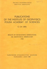 Results of geomagnetic observations, Hel Geophysical Observatory 1984