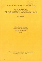 Atmospheric Ozone, Optics of Atmosphere, Solar Radiation, 1979