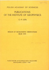 Results of Geomagnetic Observations, Belsk 1979