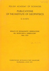 Results of Geomagnetic Observations, Hel Geophysical Observatory 1966-1970