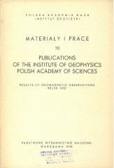 Results of Geomagnetic Observations, Belsk 1972