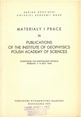 Symposium on Earthquake Physics. Warsaw, 7-9 May 1969