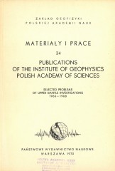 Selected Problems of Upper Mantle Investigations 1966-1968