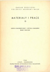 Ozon Atmosferyczny i Optyka Atmosfery, Belsk 1965 rok