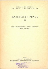 Ozon Atmosferyczny i Optyka Atmosfery, Belsk 1964 rok