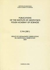 Results of Geomagnetic Observations, Hel Geophysical Observatory 2004
