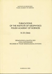 Seismological Bulletin 2001. Local Earthquakes Recorded by Polish Seismological Stations