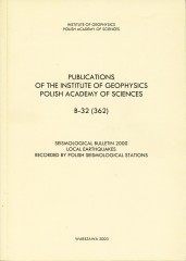 Seismological Bulletin 2000. Local Earthquakes Recorded by Polish Seismological Stations