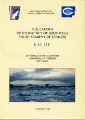 Meteorological Conditions, Hornsund, Spitsbergen, 2002/2003