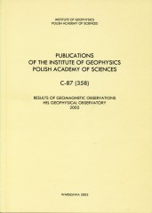 Results of Geomagnetic Observations, Hel Geophysical Observatory 2002