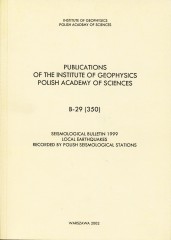 Seismological Bulletin 1999. Local Earthquakes Recorded by Polish Seismological Stations