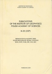 Seismological Bulletin 2000. Polish Broadband Seismic Stations SUW, KWP, WAR, KSP, OJC, RAC